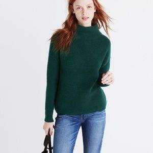 Madewell Forest Green Southfield Mockneck Sweater